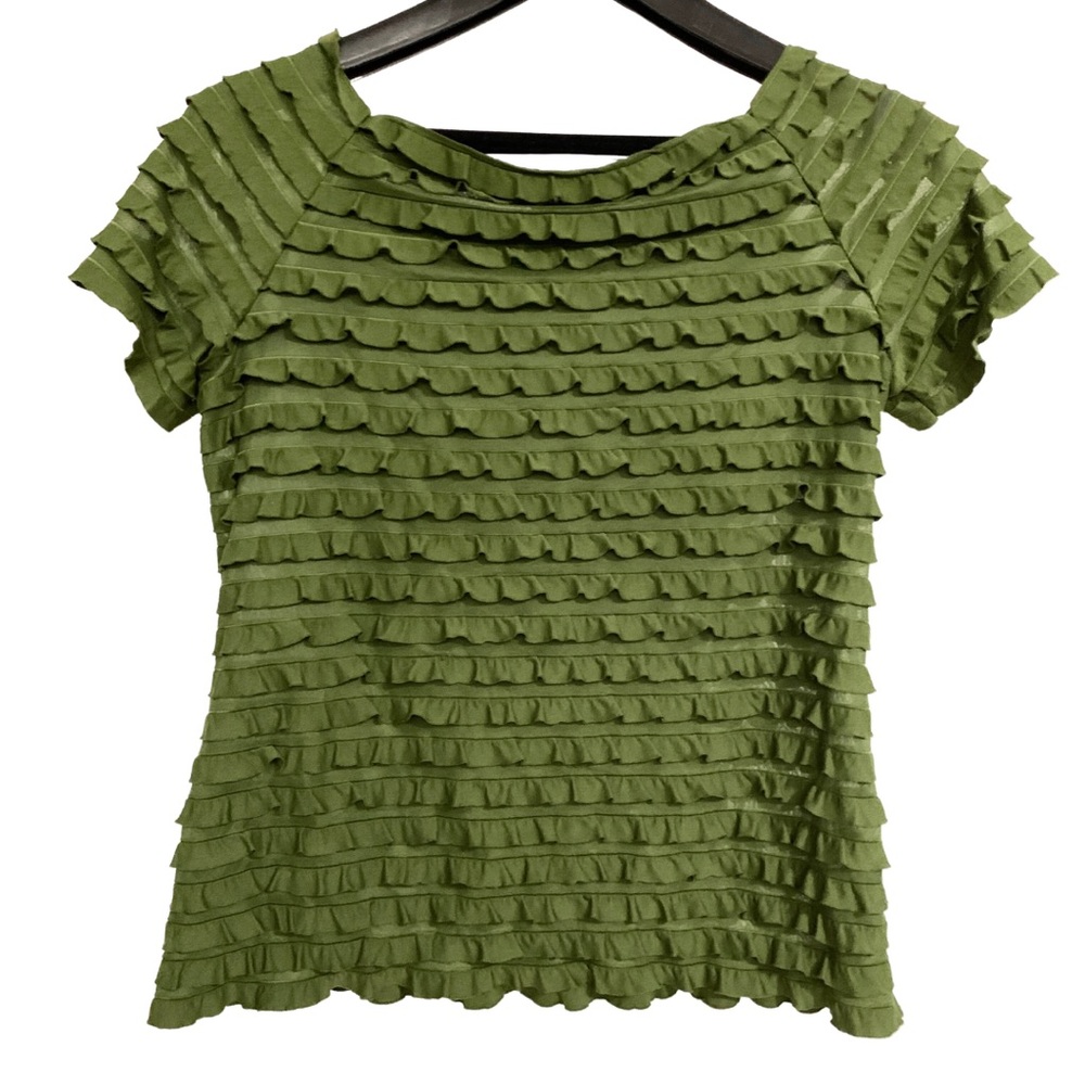 AB Studio Ruffled Crop Top
